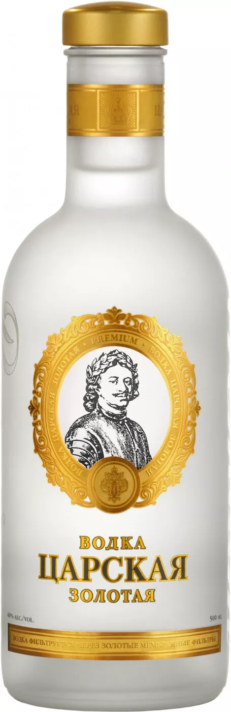 царская золотая водка 0,5 л (tsarskaja gold) фото - магазин Krasnikov Wine
