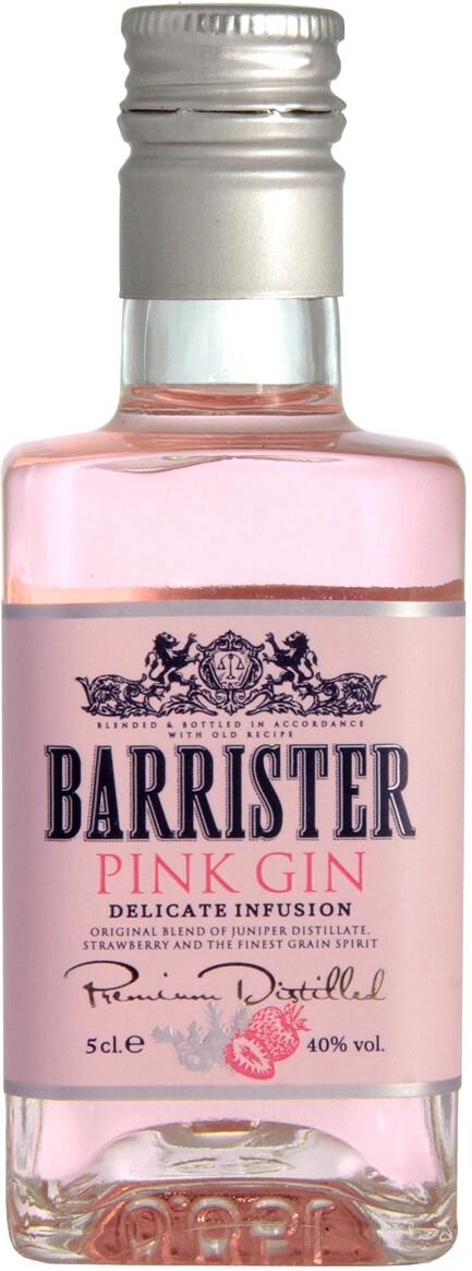 барристер пинк джин дистиллированный 0,05 л (barrister pink gin) фото - магазин Krasnikov Wine