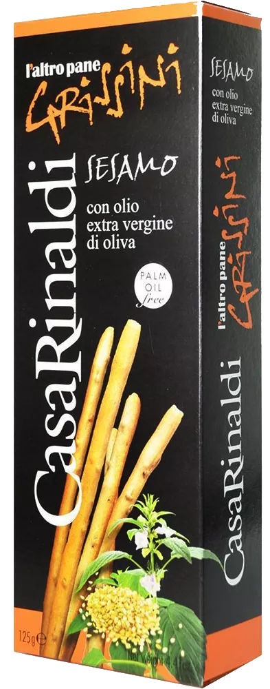 Casarinaldi Хлебные палочки Гриссини с кунжутом 125 гр. (Casa Rinaldi Grissini al sesame seeds 125 gr.)