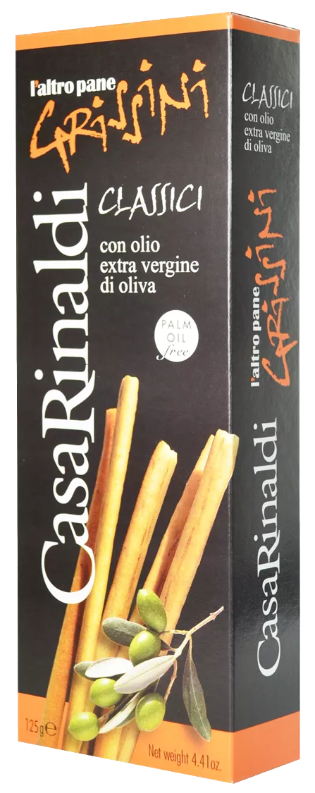Casarinaldi Хлебные палочки Гриссини с оливковым маслом 125 гр. (Casa Rinaldi Grissini al olive oil 125 gr.)