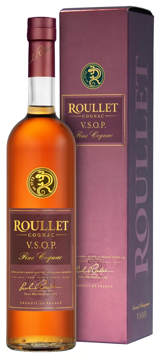 рулле всоп коньяк ординарный в п\у 0,7 л (roullet v.s.o.p. fine cognac in gift box) фото - магазин Krasnikov Wine