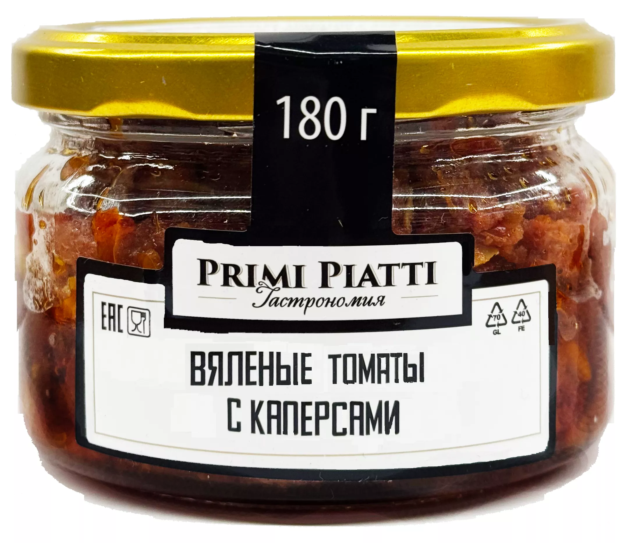 PRIMI PIATTI  Вяленые томаты с каперсами 180 гр. 