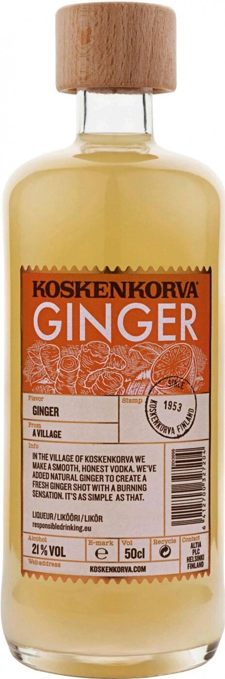 коскенкорва имбирь настойка сладкая (koskenkorva ginger)  фото - магазин Krasnikov Wine