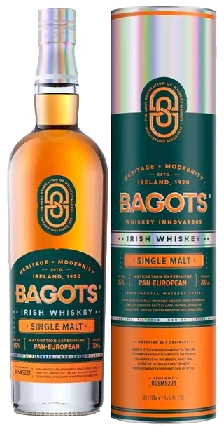 бэготс сингл молт виски ирландский солодовый 0,7 л в п/у (bagots single malt irish whisky in tube) фото - магазин Krasnikov Wine