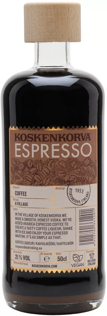 коскенкорва эспрессо ликер десертный (koskenkorva espresso) фото - магазин Krasnikov Wine