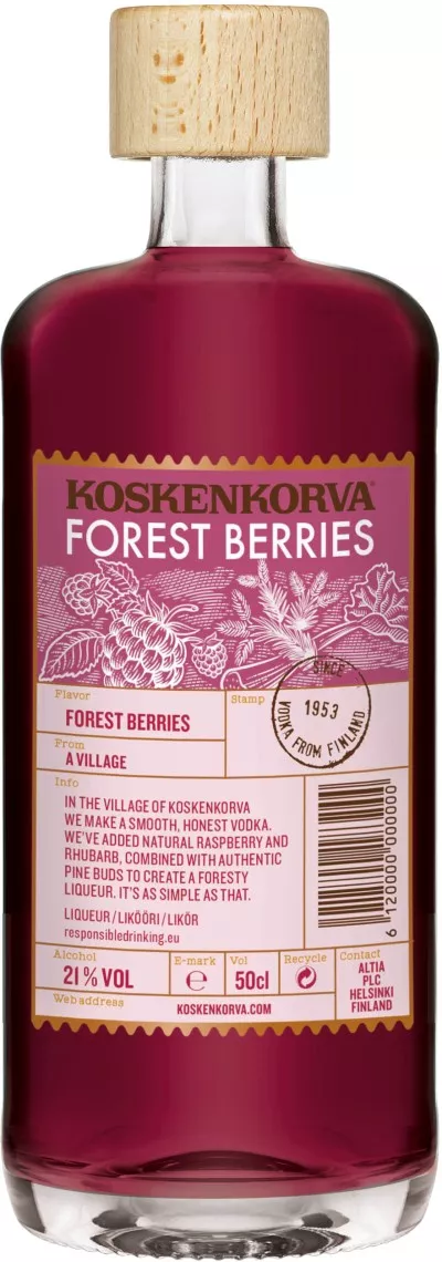 коскенкорва лесные ягоды (koskenkorva forest berries) фото - магазин Krasnikov Wine