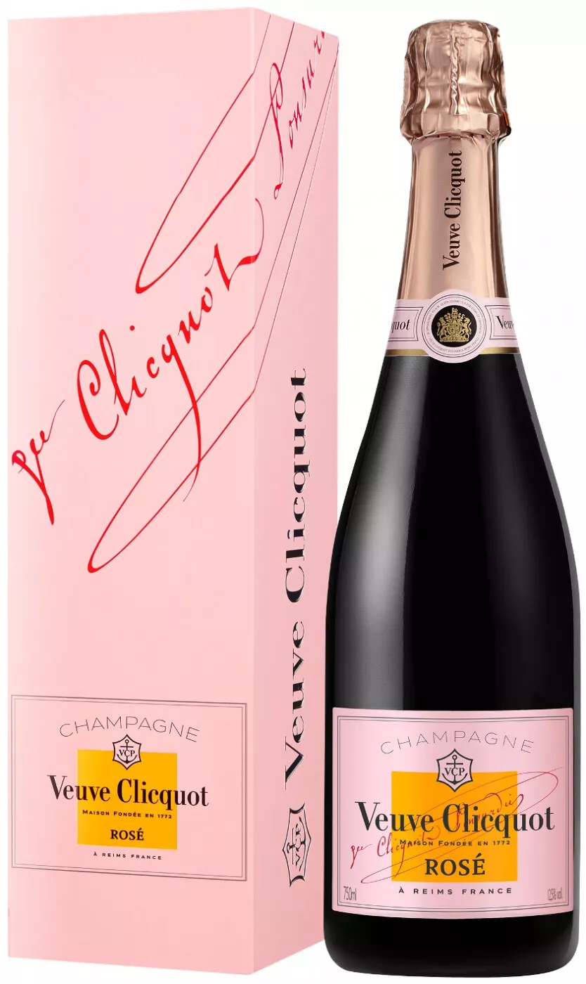 вдова клико понсардин розе игристое вино брют розовое в п/у 0,75 л (veuve clicquot rose magnet message in gift box) фото - магазин Krasnikov Wine