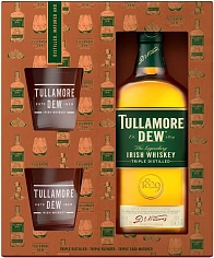 Фото Талмор Дью ирландский виски 0,7 л с бокалами в п/у (Tullamore Dew gift box with 2 glasses)