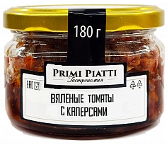 Фото PRIMI PIATTI  Вяленые томаты с каперсами 180 гр. 